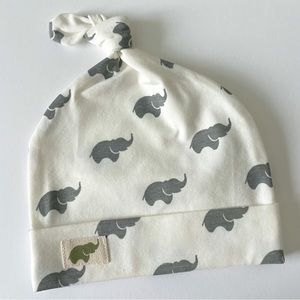 New Monica and Andy baby top knit hat gray elephants